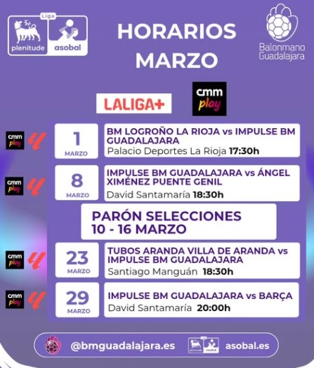 IMPULSE BM Guadalajara visita al Tubos Aranda en un duelo clave de la jornada 21 de la Liga Plenitude