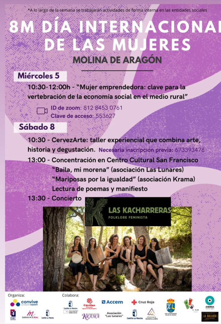 8M en Molina de Aragón: Actividades por la Igualdad y el Empoderamiento Femenino en el Medio Rural