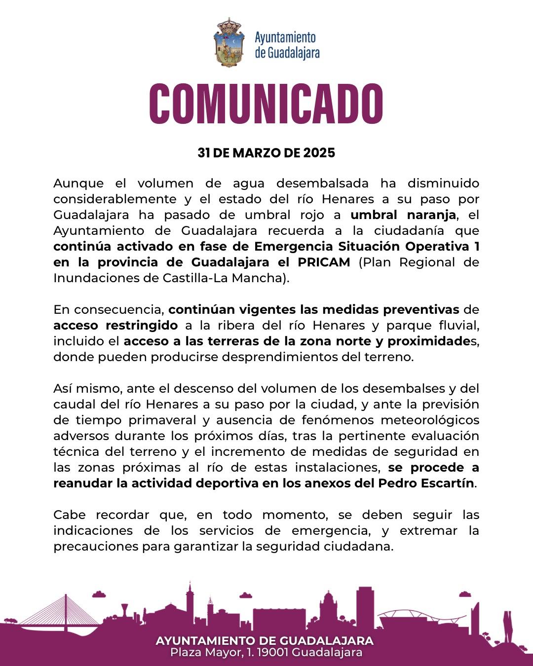 Reapertura de los Anexos del Pedro Escartín: Vuelve la Actividad Deportiva en Guadalajara con Medidas de Seguridad
