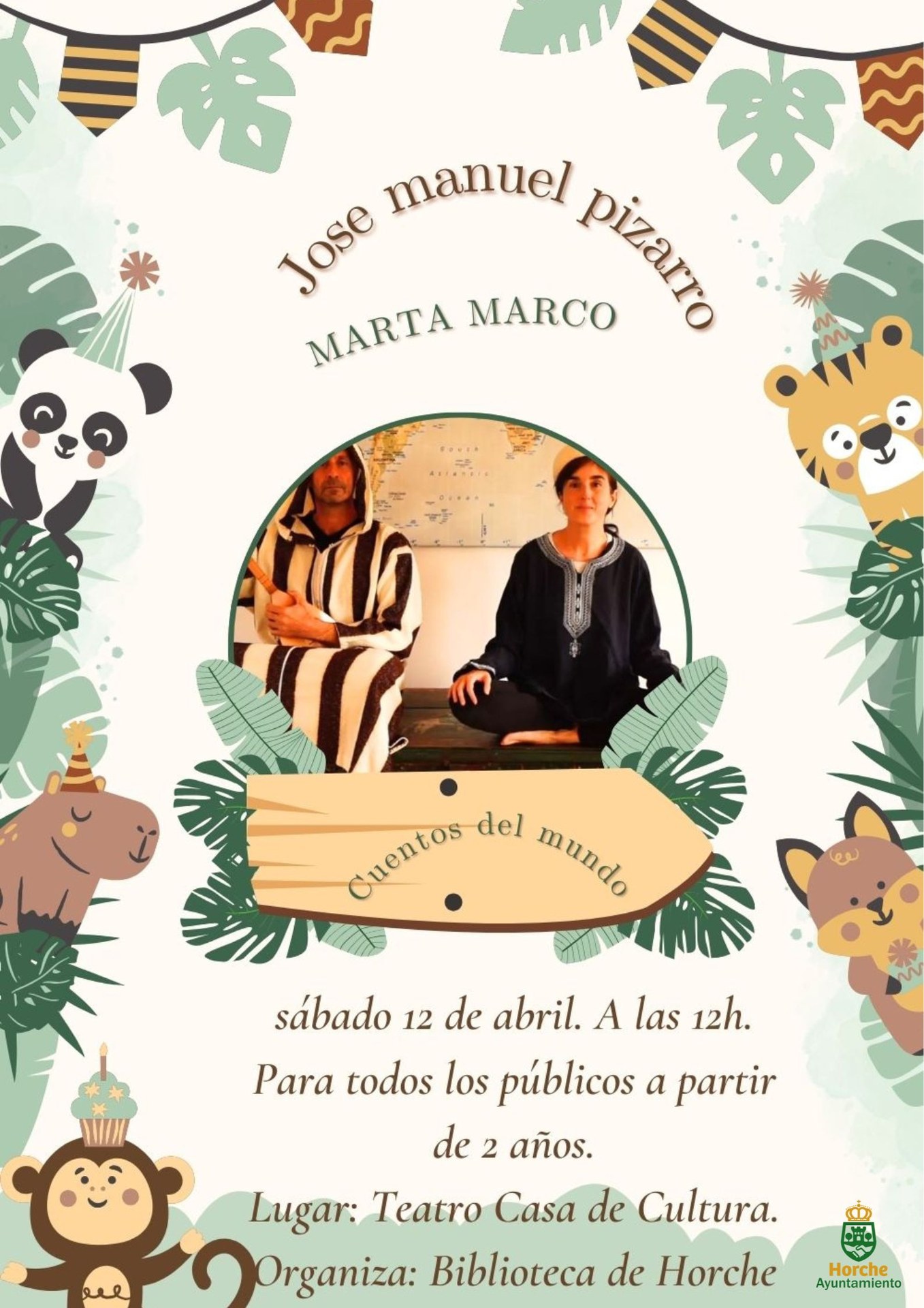 Horche acoge el espectáculo “Cuentos del Mundo” con Marta Marco y José Manuel Pizarro el 12 de abril en el Teatro de la Casa de la Cultura