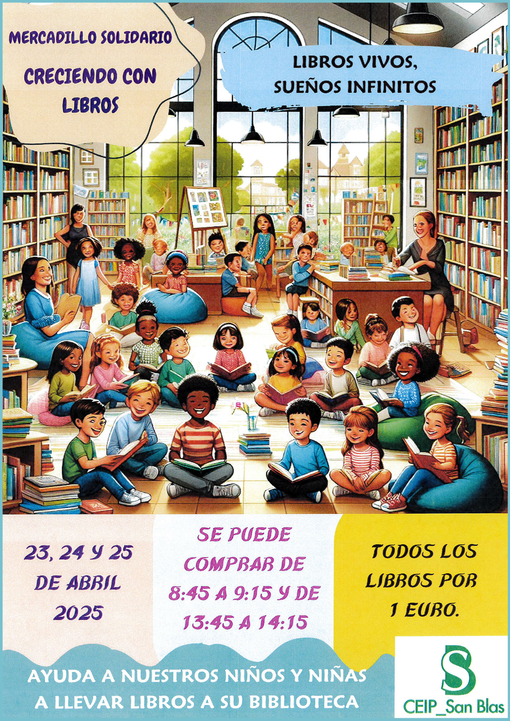 Mercadillo Solidario de Libros en CEIP San Blas