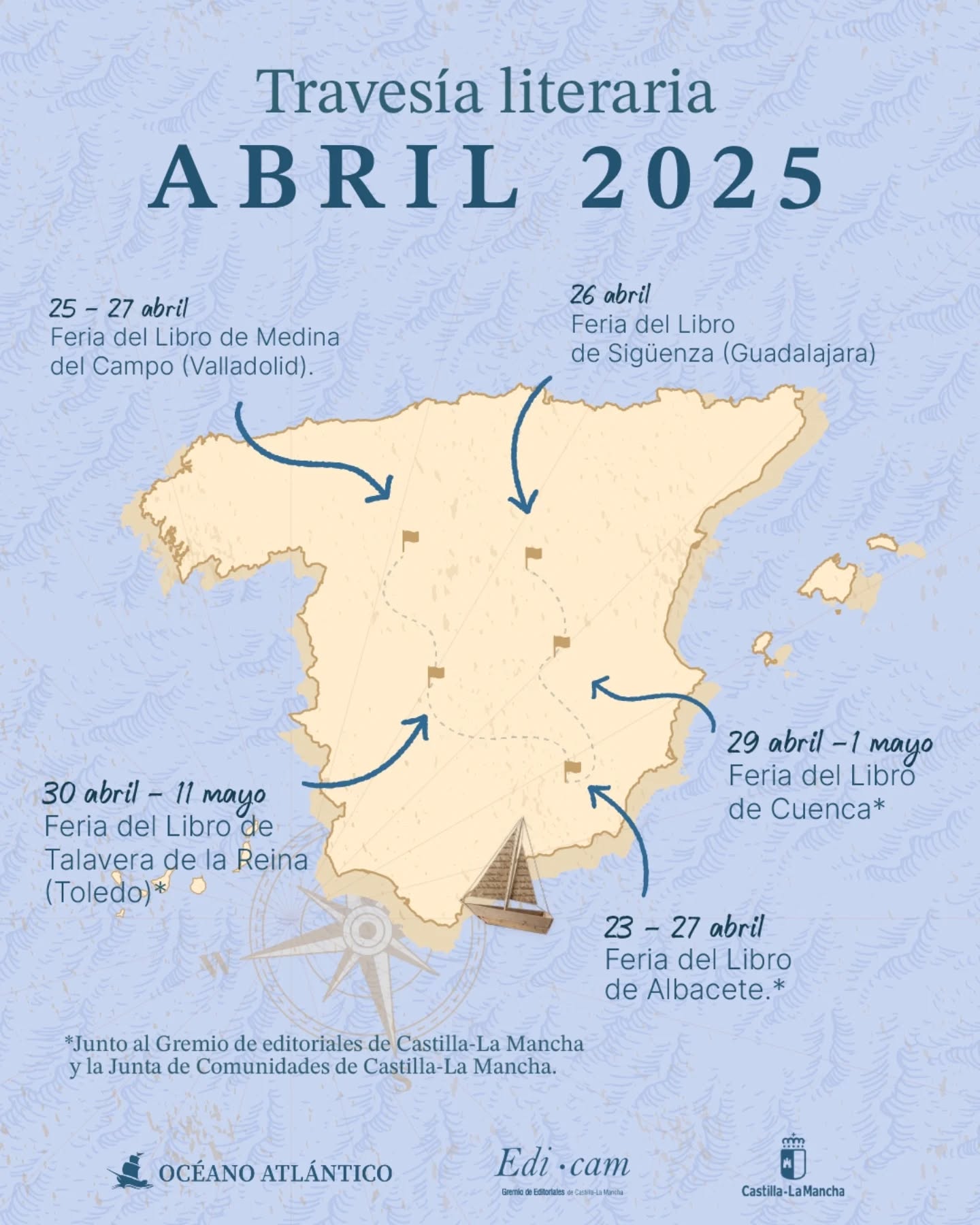 Océano Atlántico Editores se suma a la agenda cultural de primavera con apoyo de Edicam y la Junta de Castilla-La Mancha