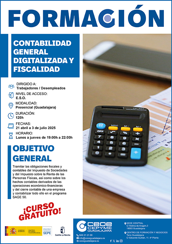 Inscripción abierta a cursos gratis de Excel y contabilidad fiscal en Guadalajara