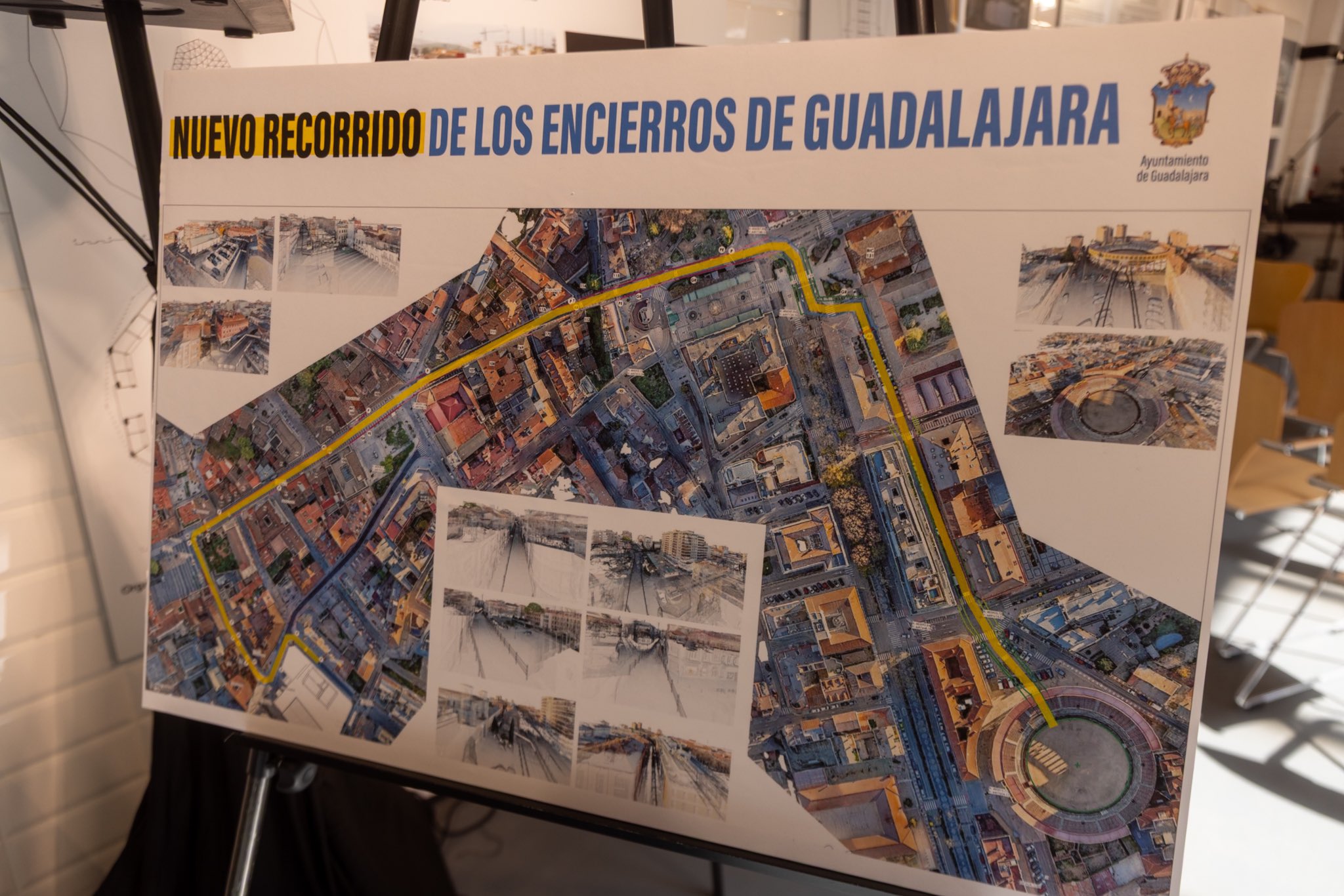 nuevo recorrido de los encierros de Guadalajara