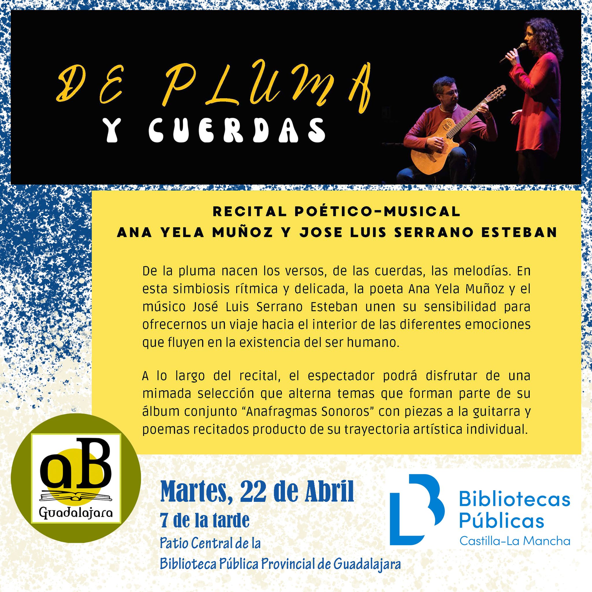 Ana Yela Muñoz y José Luis Serrano Esteban presentan “Anafragmas Sonoros” en un recital único