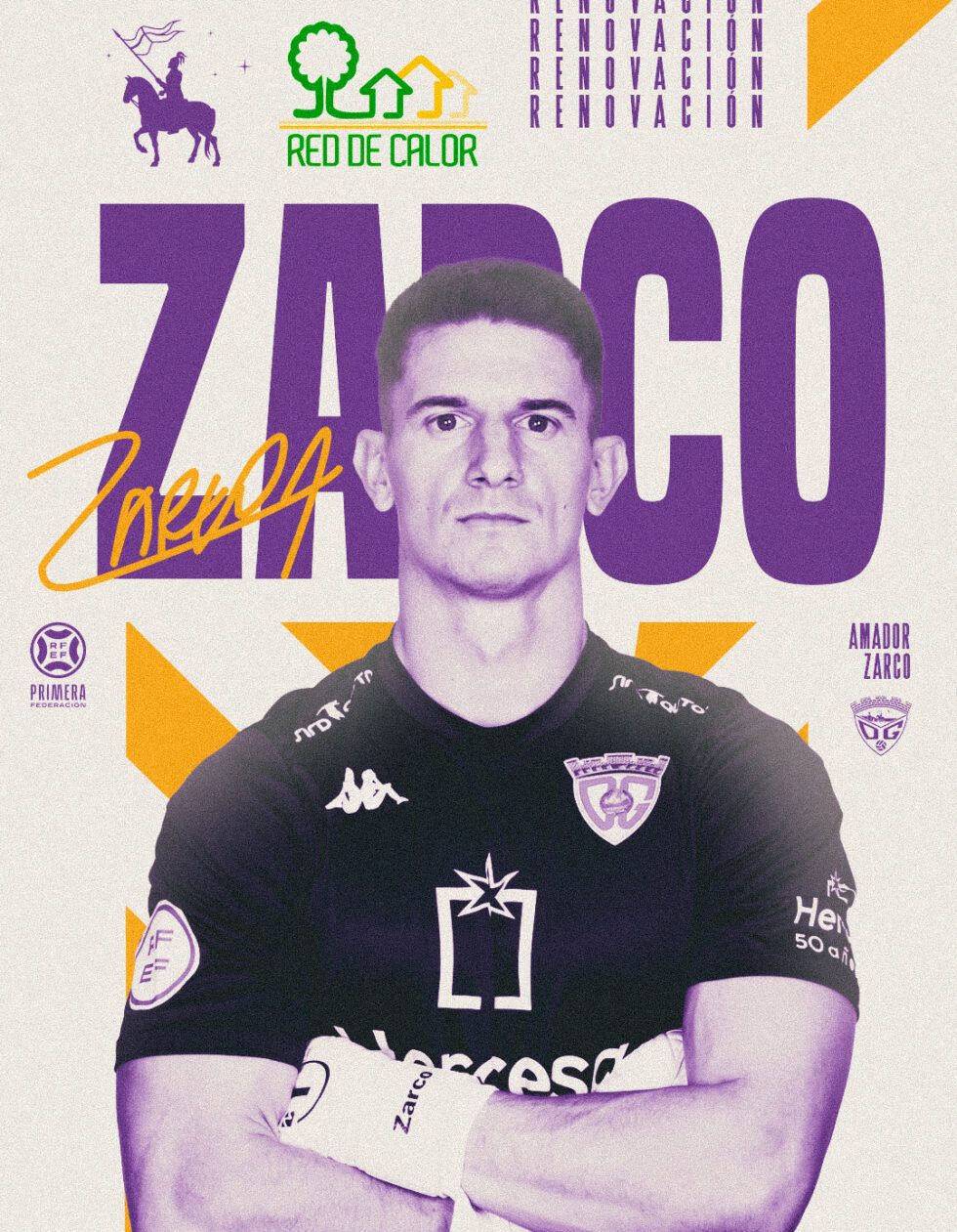 Amador Zarco, el guardameta morado que seguirá en el C.D. Guadalajara en Primera Federación