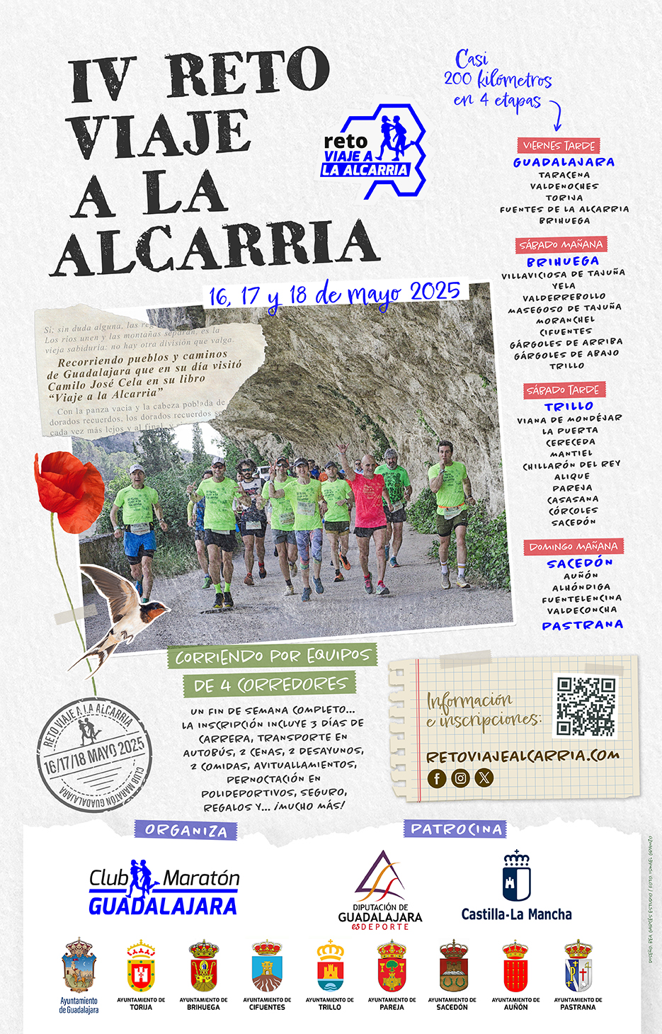 Guadalajara acoge la cuarta edición del Reto Viaje a la Alcarria: deporte, cultura y naturaleza