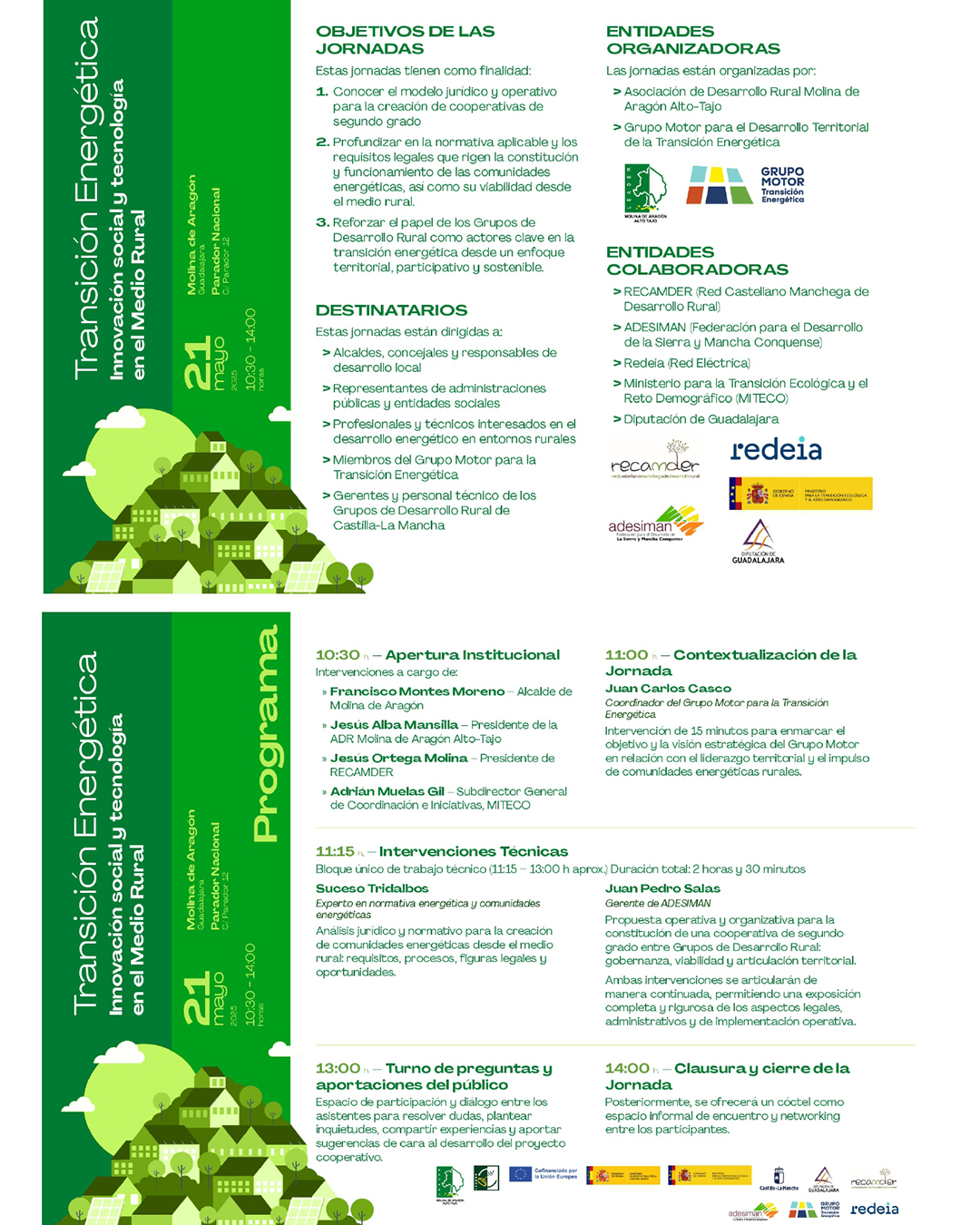 Molina de Aragón acoge una jornada clave sobre transición energética en el medio rural