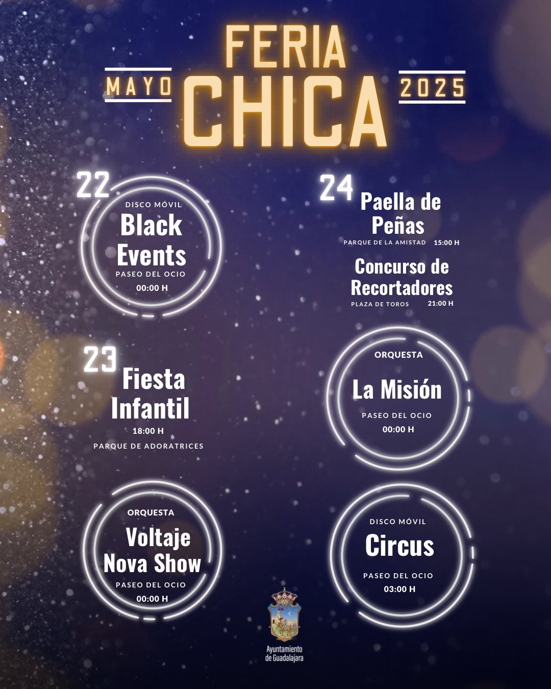 Feria Chica Guadalajara 2025: Programación completa, conciertos, peñas y actividades infantiles