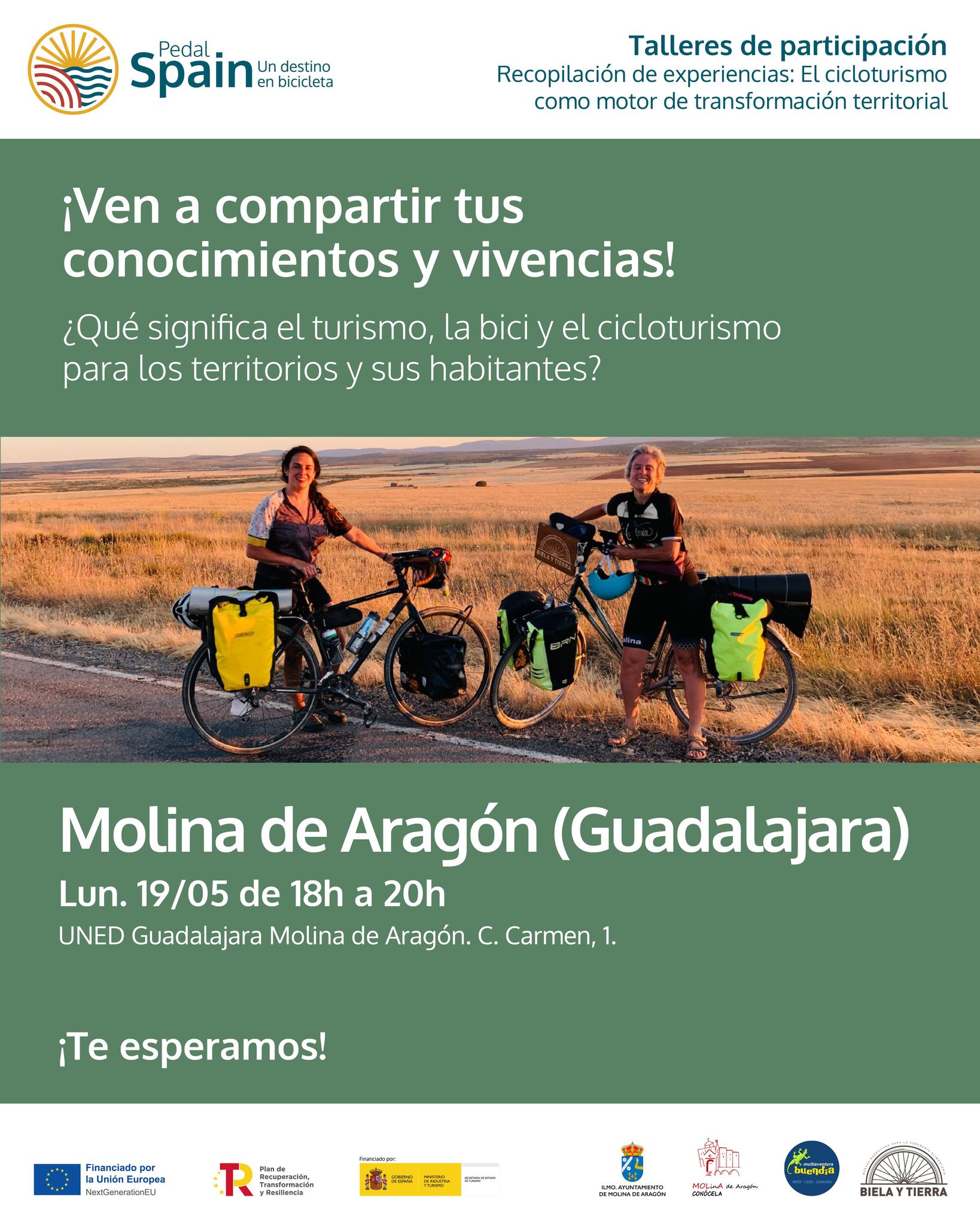 Taller Participativo sobre Cicloturismo y Desarrollo Territorial en Molina de Aragón (Guadalajara)