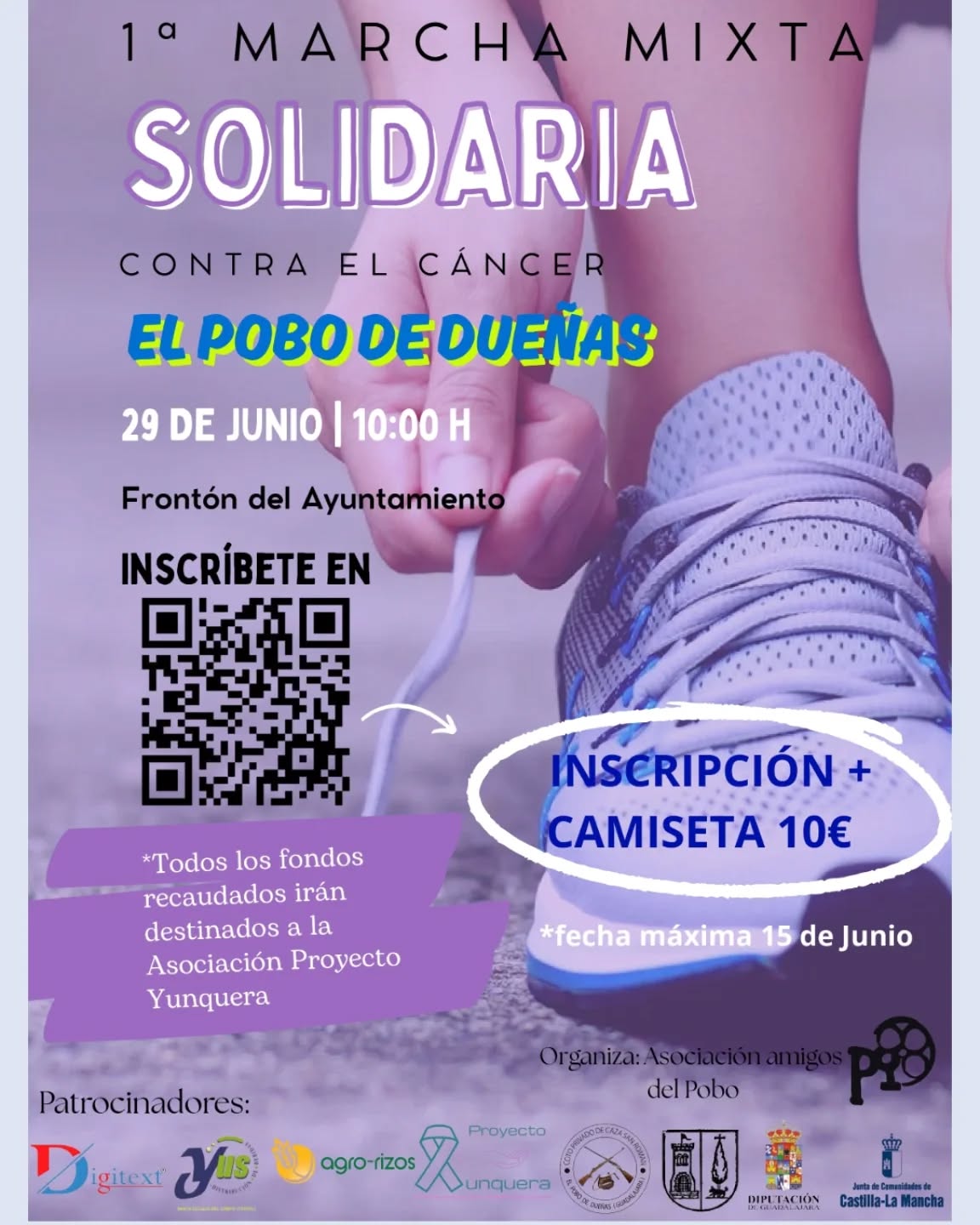 1ª Marcha Mixta Solidaria contra el Cáncer
El Pobo de Dueñas | 29 de junio – 10:00 h