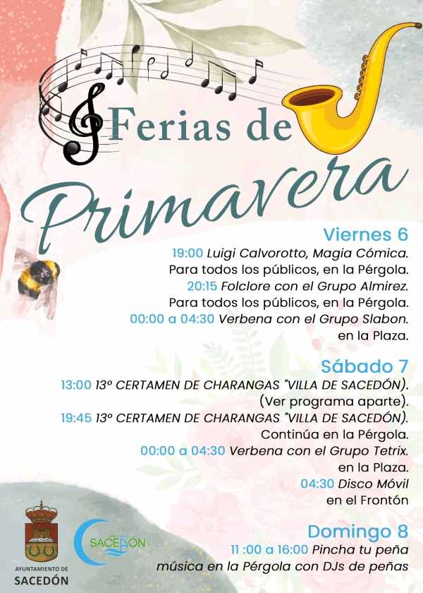 Orquestas, verbena y charangas este fin de semana en la Plaza de la Constitución de Sacedón