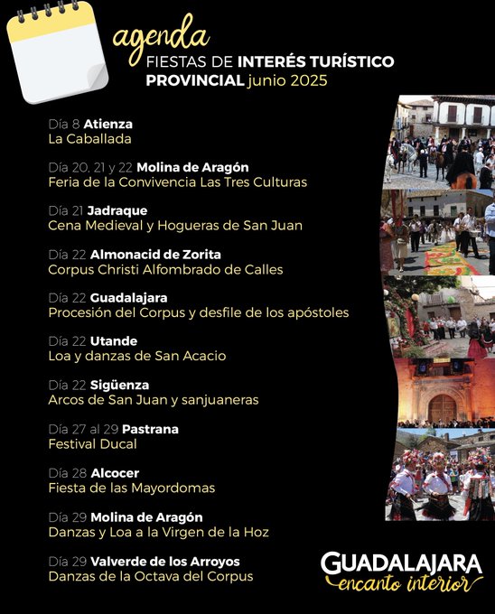 Fiestas de junio en Guadalajara: descubre las tradiciones declaradas de interés turístico provincial
