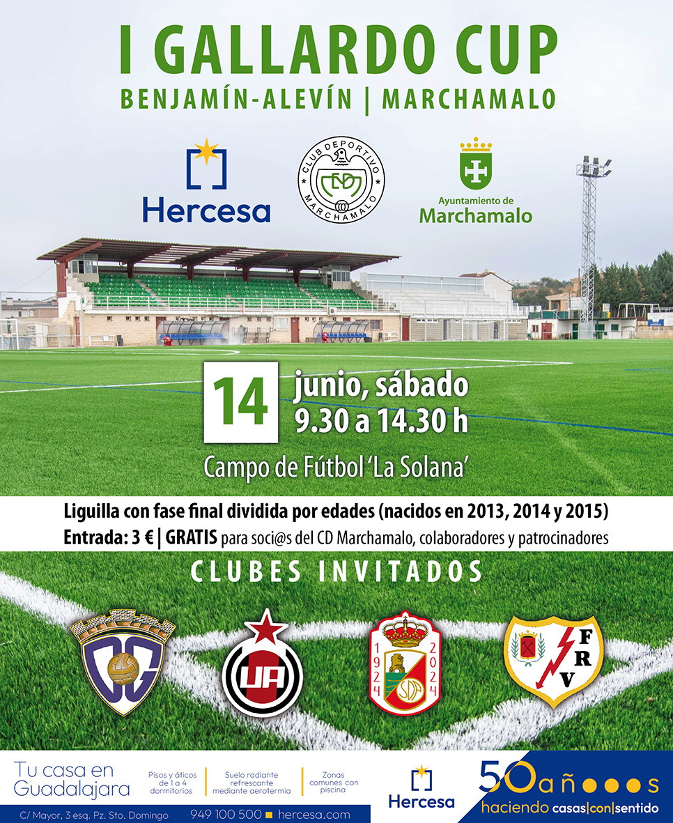 I Gallardo Cup en Marchamalo con CD Guadalajara, UD Adarve, RSD Alcalá y Fundación Rayo Vallecano