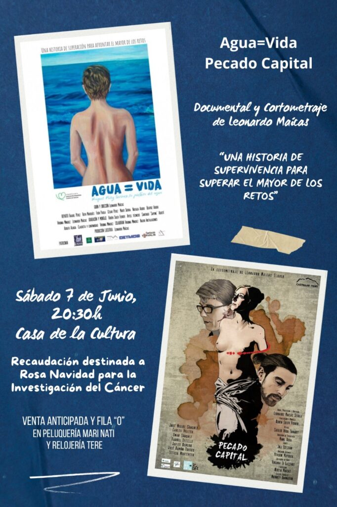 Proyección en Jadraque del documental y cortometraje: Pecado Capital a beneficio de la investigación contra el cáncer