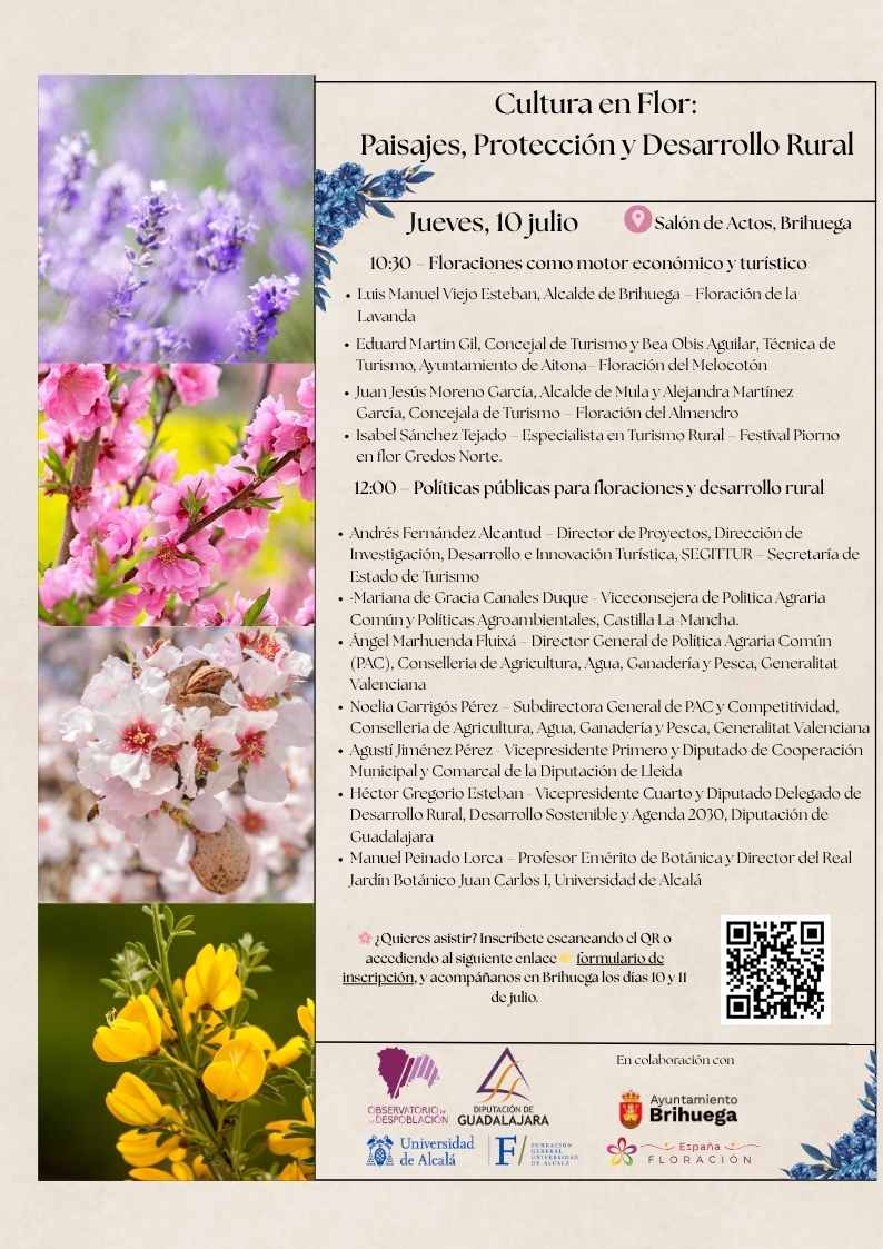 Programa del Foro “Cultura en Flor: Paisajes, Protección y Desarrollo Rural”