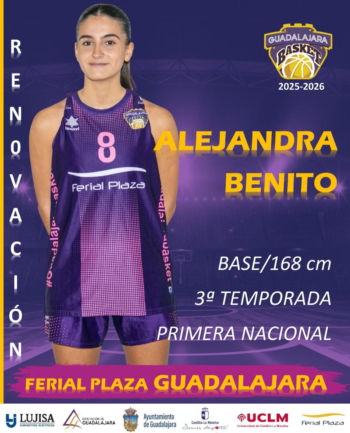 Alejandra Benito renueva con el Ferial Plaza Guadalajara y seguirá siendo la base del baloncesto alcarreño