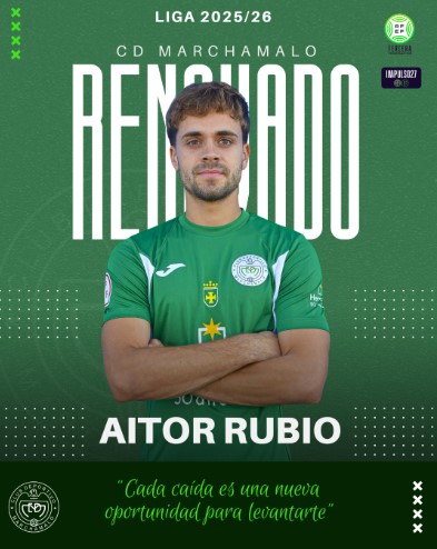 Aitor Rubio renueva con el CD Marchamalo tras superar su lesión de rodilla