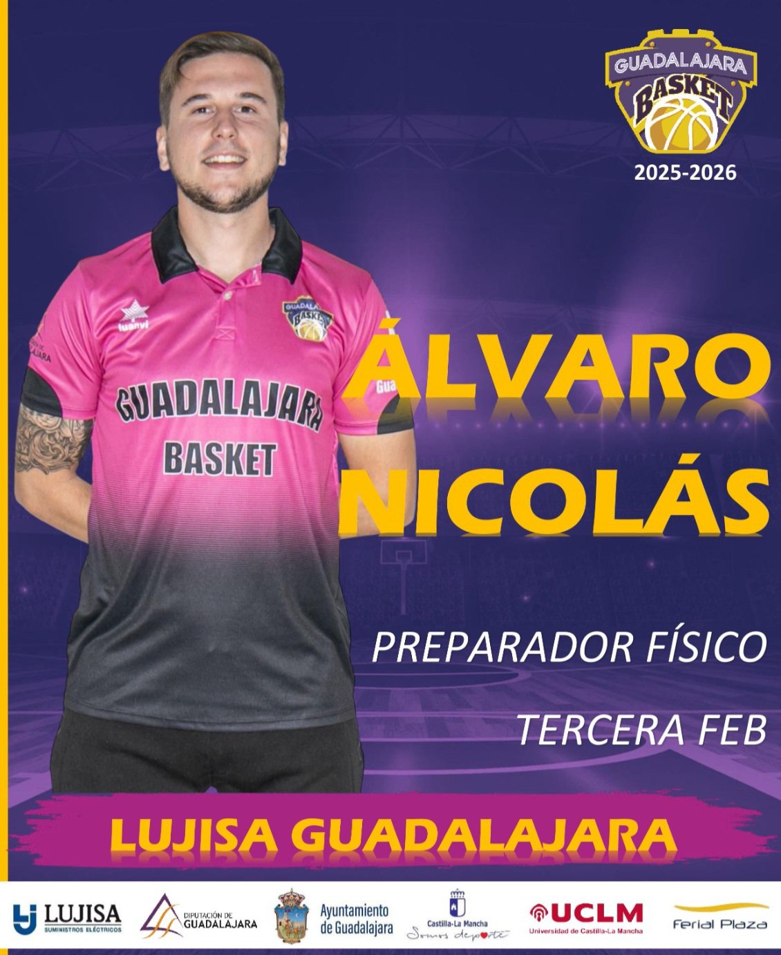 Álvaro Nicolás continuará como preparador físico del Guadalajara Basket en la temporada 2025-2026