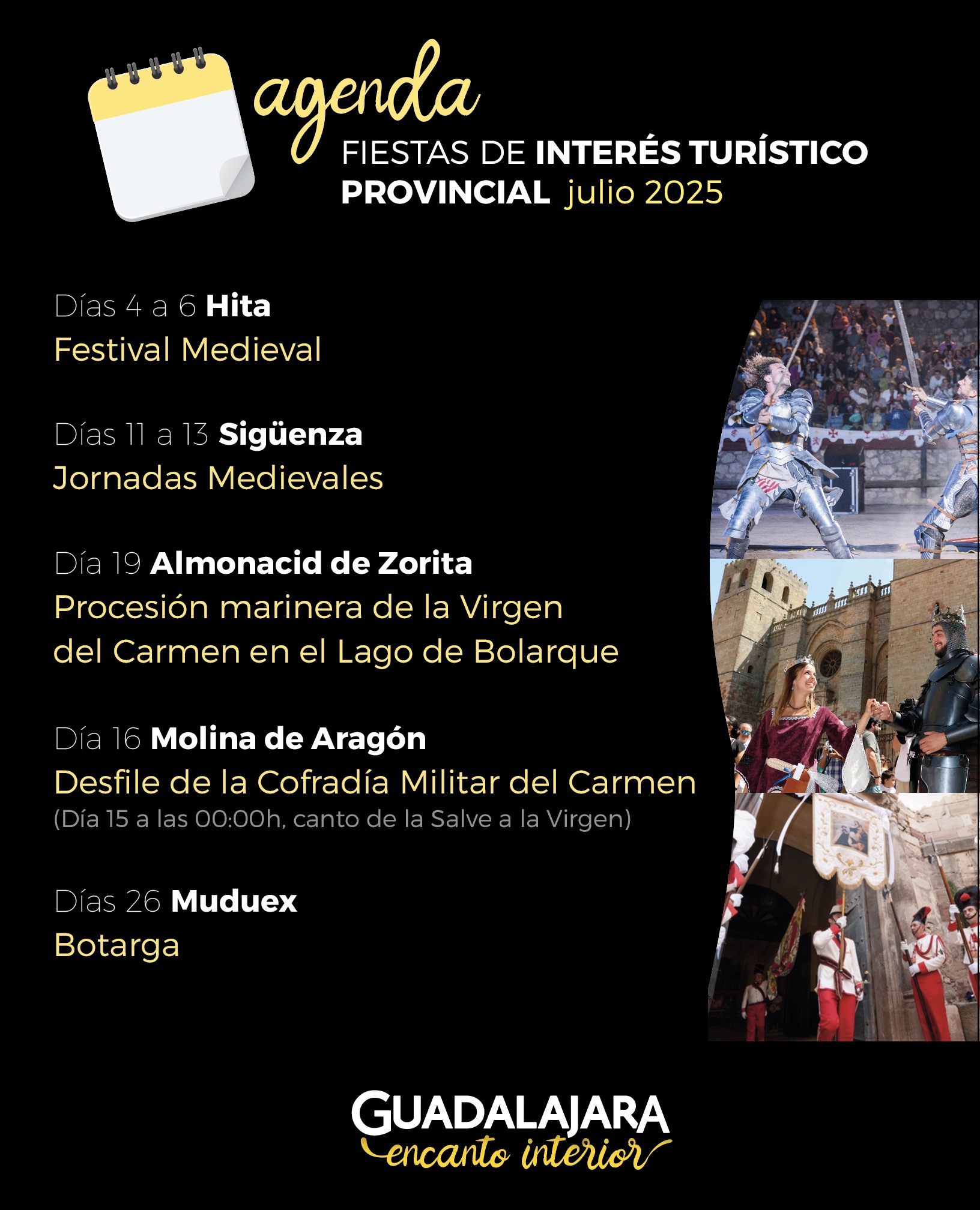 Las Fiestas de Interés Turístico Provincial llenarán de tradición y cultura los pueblos de Guadalajara en julio