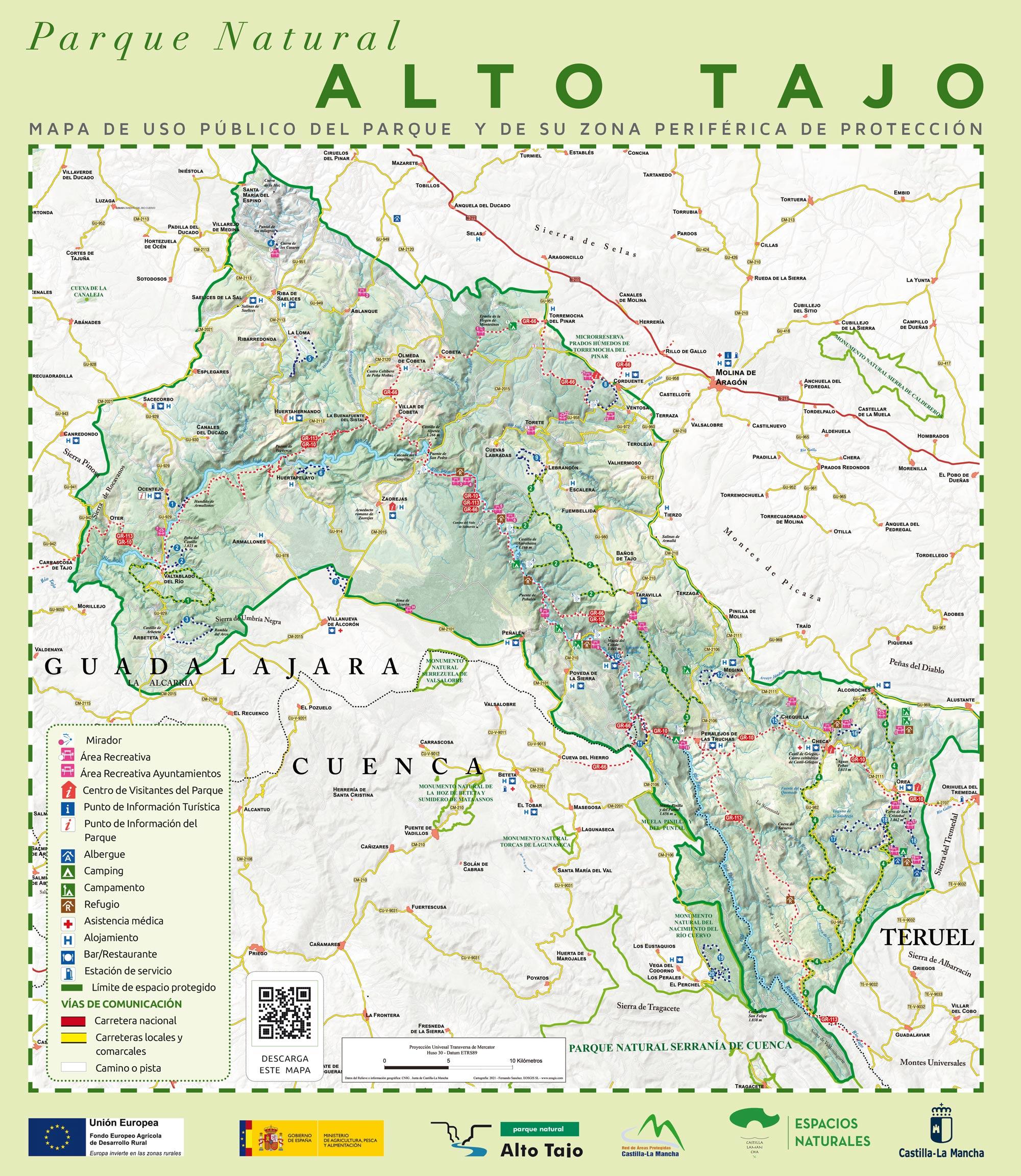 Mapa del Alto Tajo