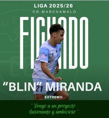 Pablo «Blin» Miranda, potencia y desequilibrio para las bandas del CD Marchamalo