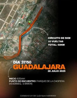 Reto solidario en Guadalajara: @pitufollower corre 50 km por día contra el cáncer infantil