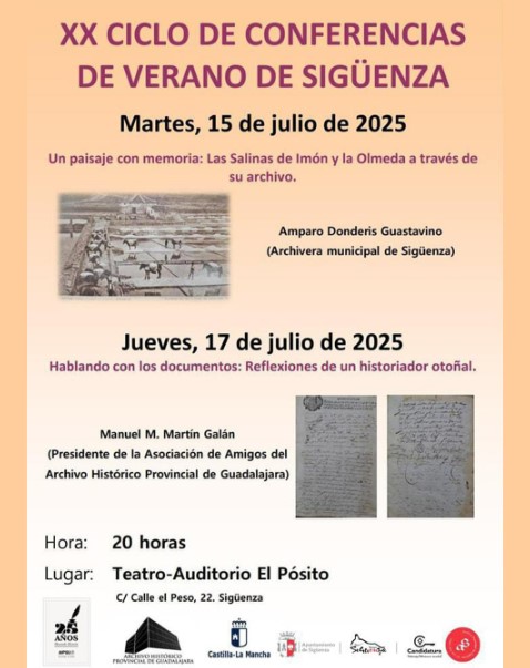 La historia vuelve a cobrar vida en el XX Ciclo de Conferencias de Verano de Sigüenza