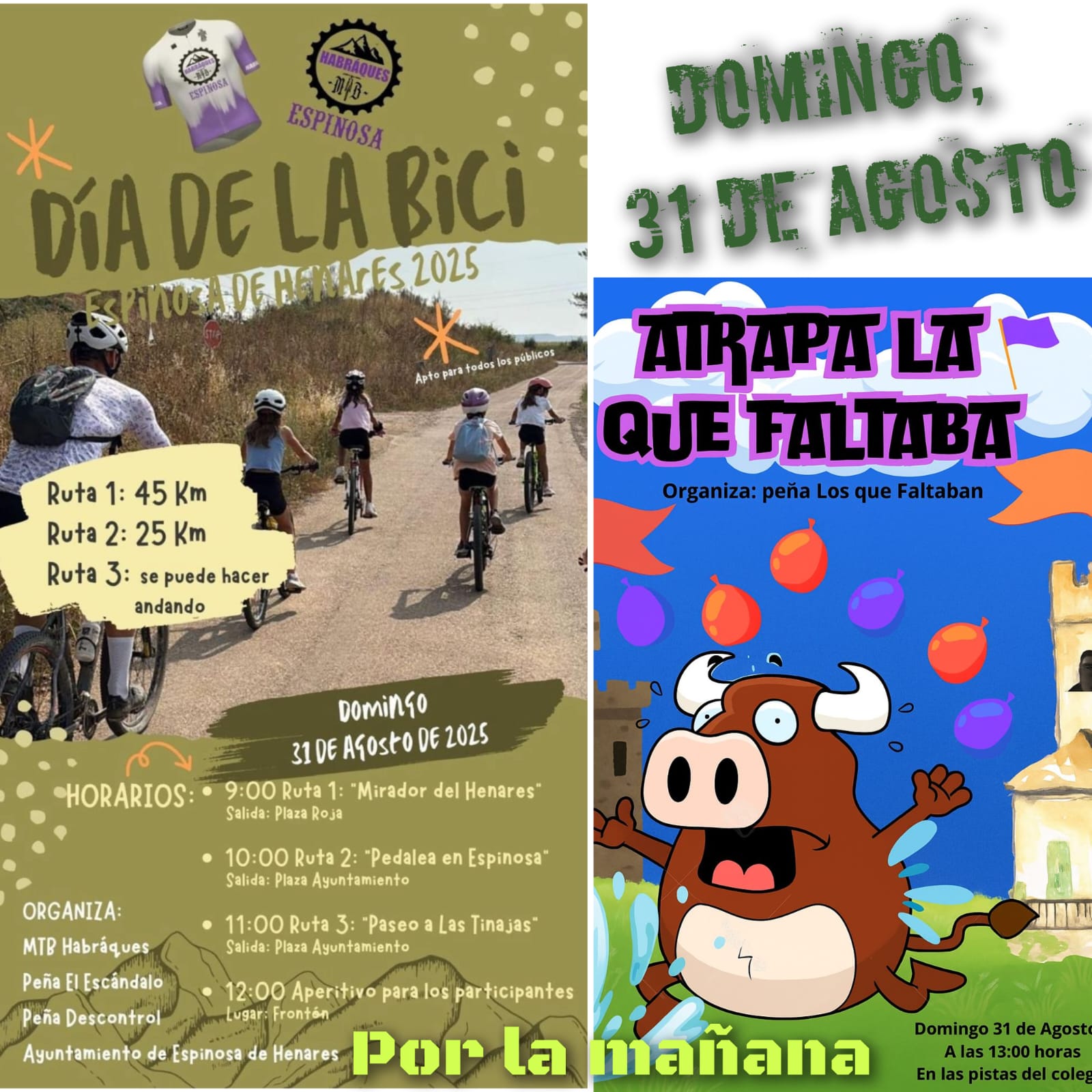 Espinosa de Henares celebra el Día de la Bicicleta en sus Fiestas Patronales 2025 con deporte, música y actividades para todas las edades