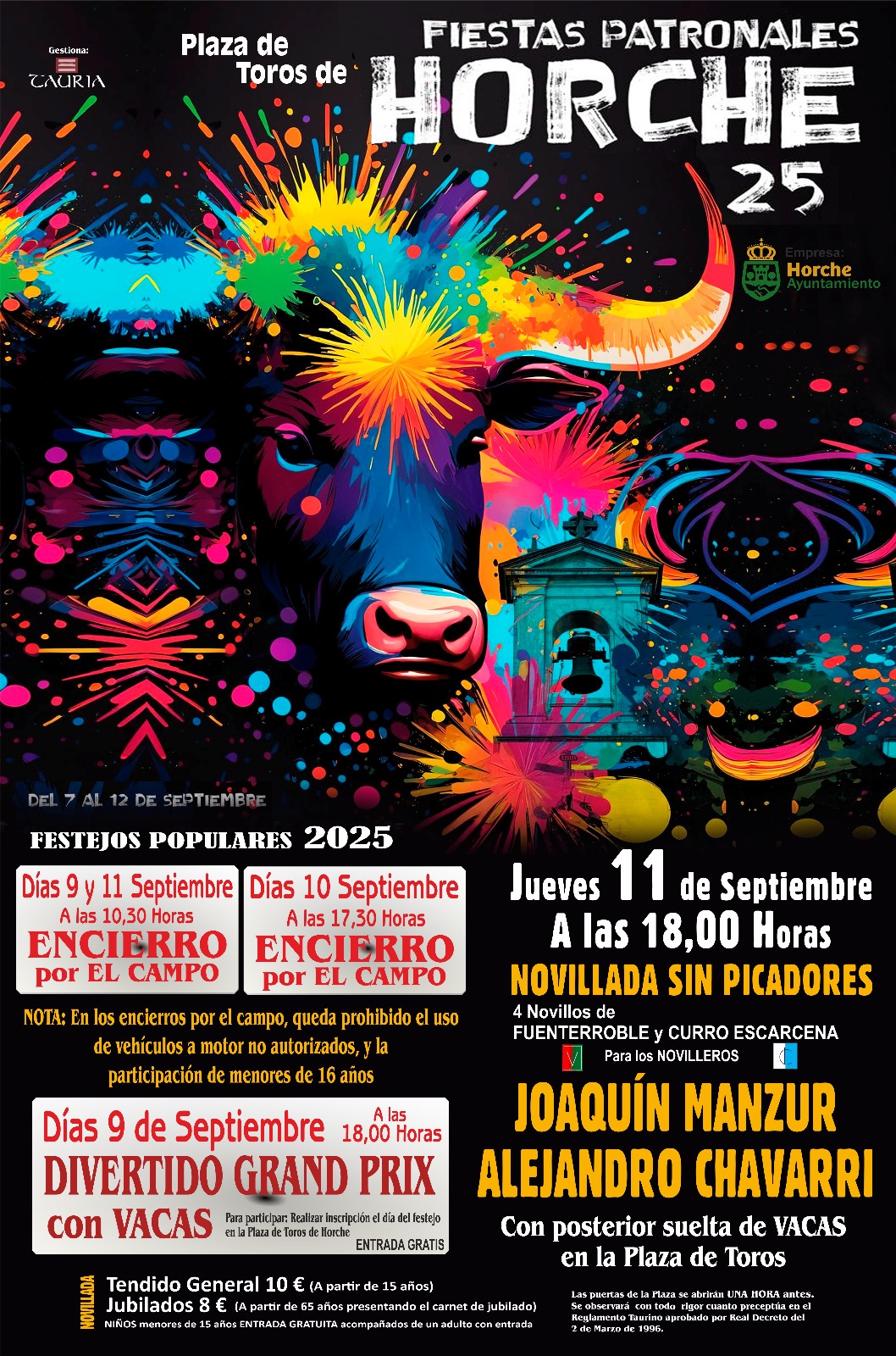 Horche Fiestas Patronales 2025: Programa de Actividades, Música y Eventos Taurinos