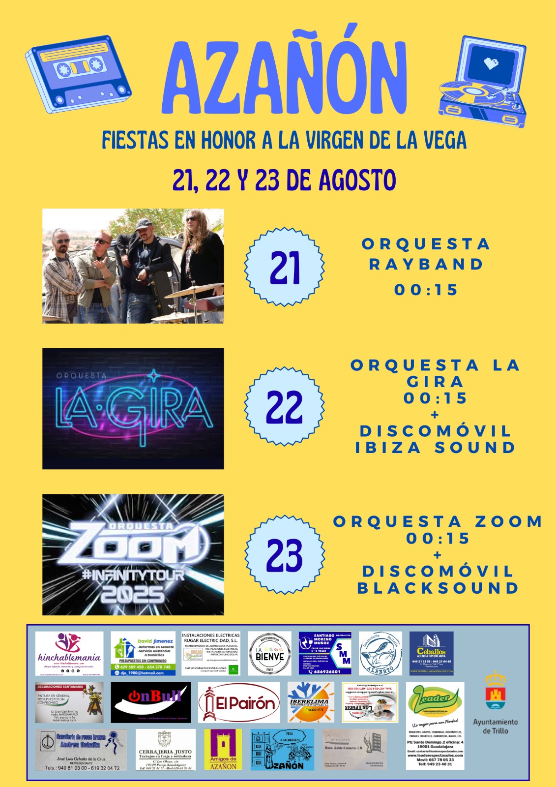 Programa oficial de las Fiestas de Azañón 2025