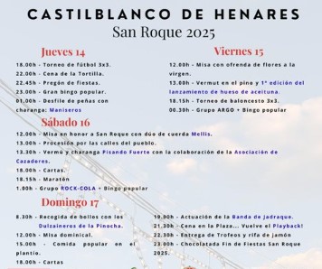 ¡Castiblanco de Henares se prepara para las Fiestas de San Roque 2025!