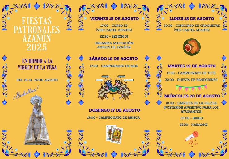 Azañón se viste de fiesta: arranca la cuenta atrás para honrar a la Virgen de la Vega