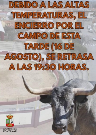 Encierro por el Campo de Fontanar 16 de Agosto