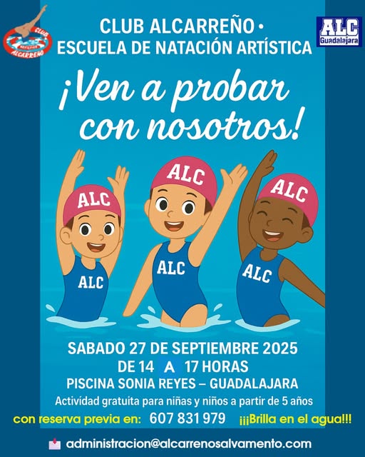 Natación artística en Guadalajara con el Club Alcarreño de Salvamento y Socorrismo
