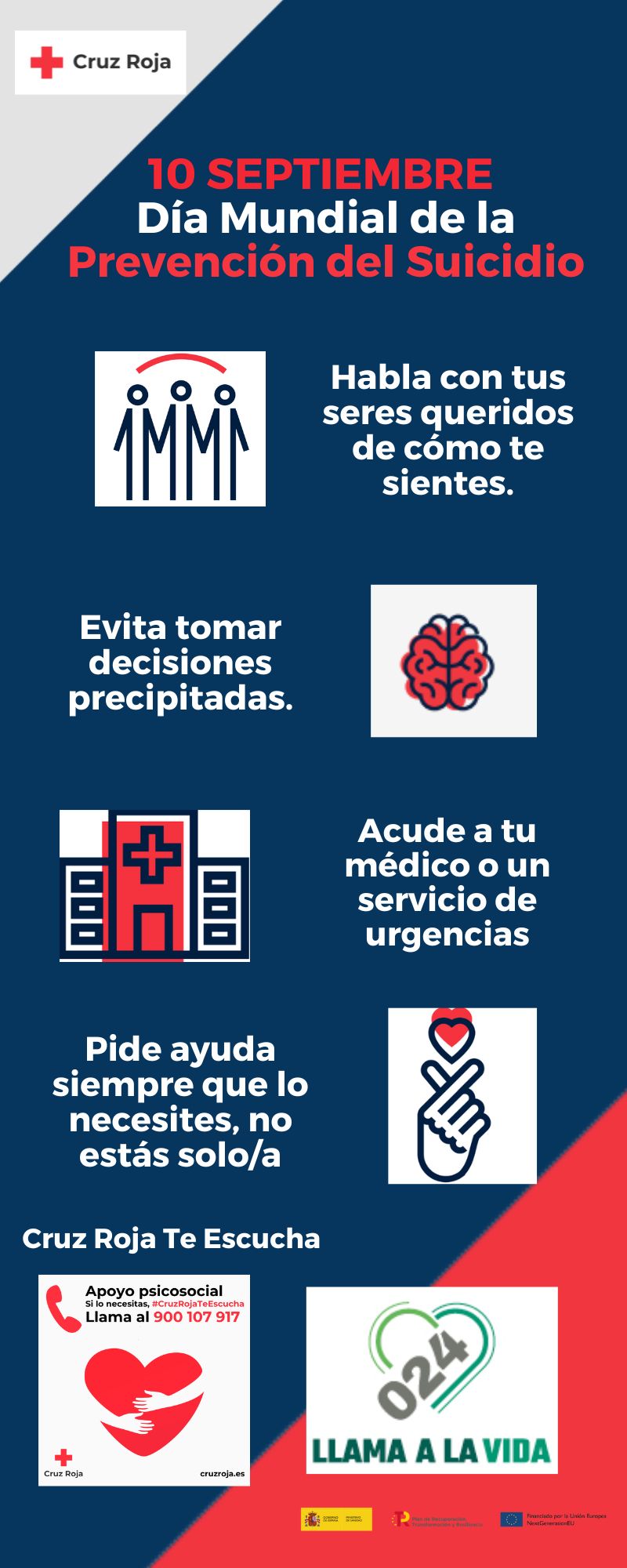 10 de septiembre: Día Mundial para la Prevención del Suicidio, un recordatorio de que la ayuda está disponible