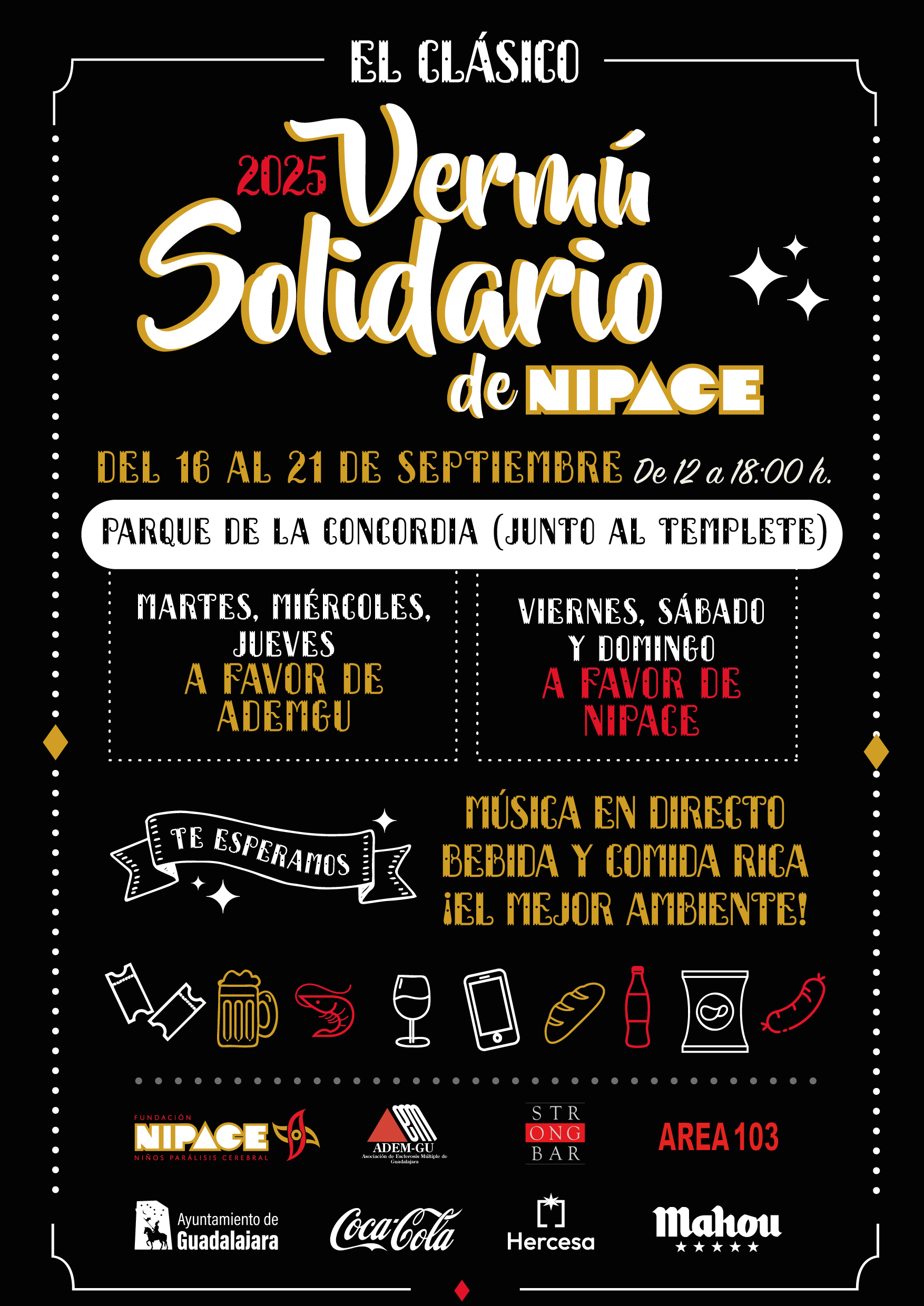 El Vermú Solidario de Nipace: música, sabor y solidaridad en el corazón de Guadalajara