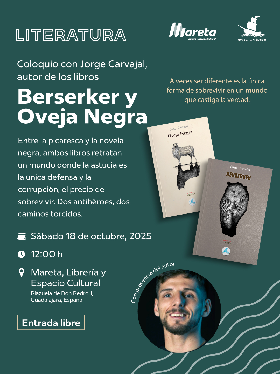 Mareta quiere saber más sobre Berserker y Oveja Negra: Jorge Carvajal regresa a Guadalajara con dos historias que laten