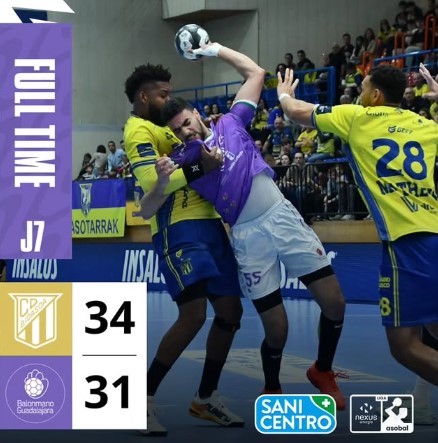 Bidasoa Irun vence a BM Guadalajara 34-31 en la séptima jornada de la Liga ASOBAL 2025