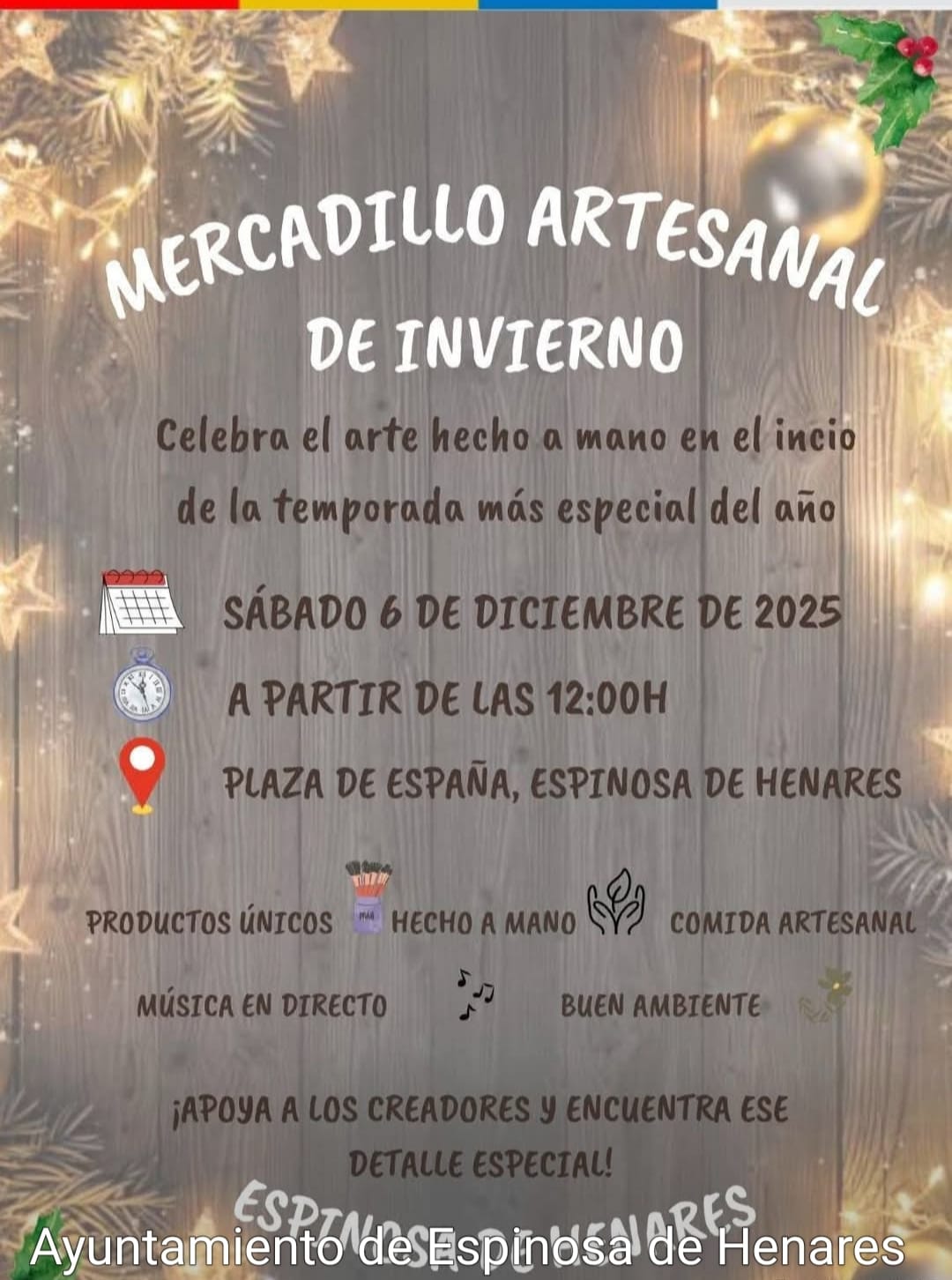 Espinosa de Henares inaugura su primer Mercadillo Artesanal de Invierno 2025