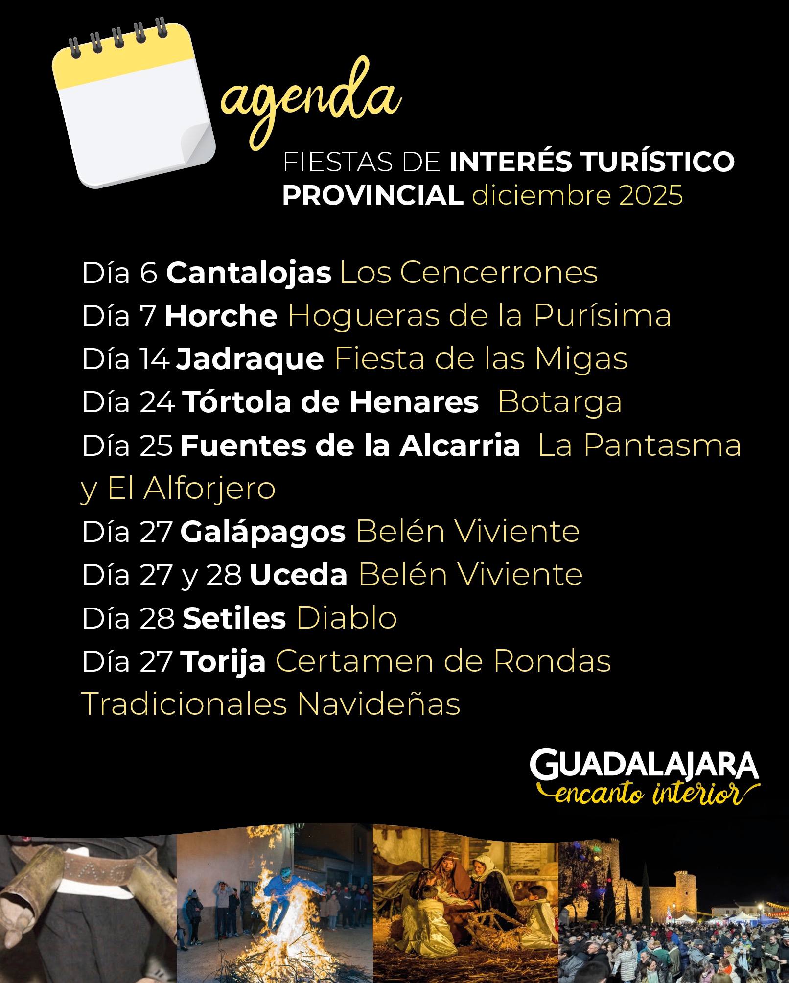 fiestas de interés turístico de Guadalajara en diciembre 2025