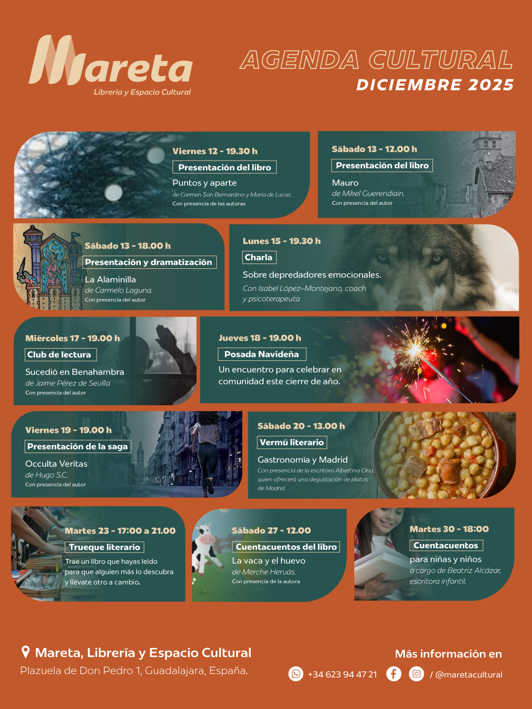 Programación de diciembre en Mareta: literatura, cultura y eventos para toda la familia