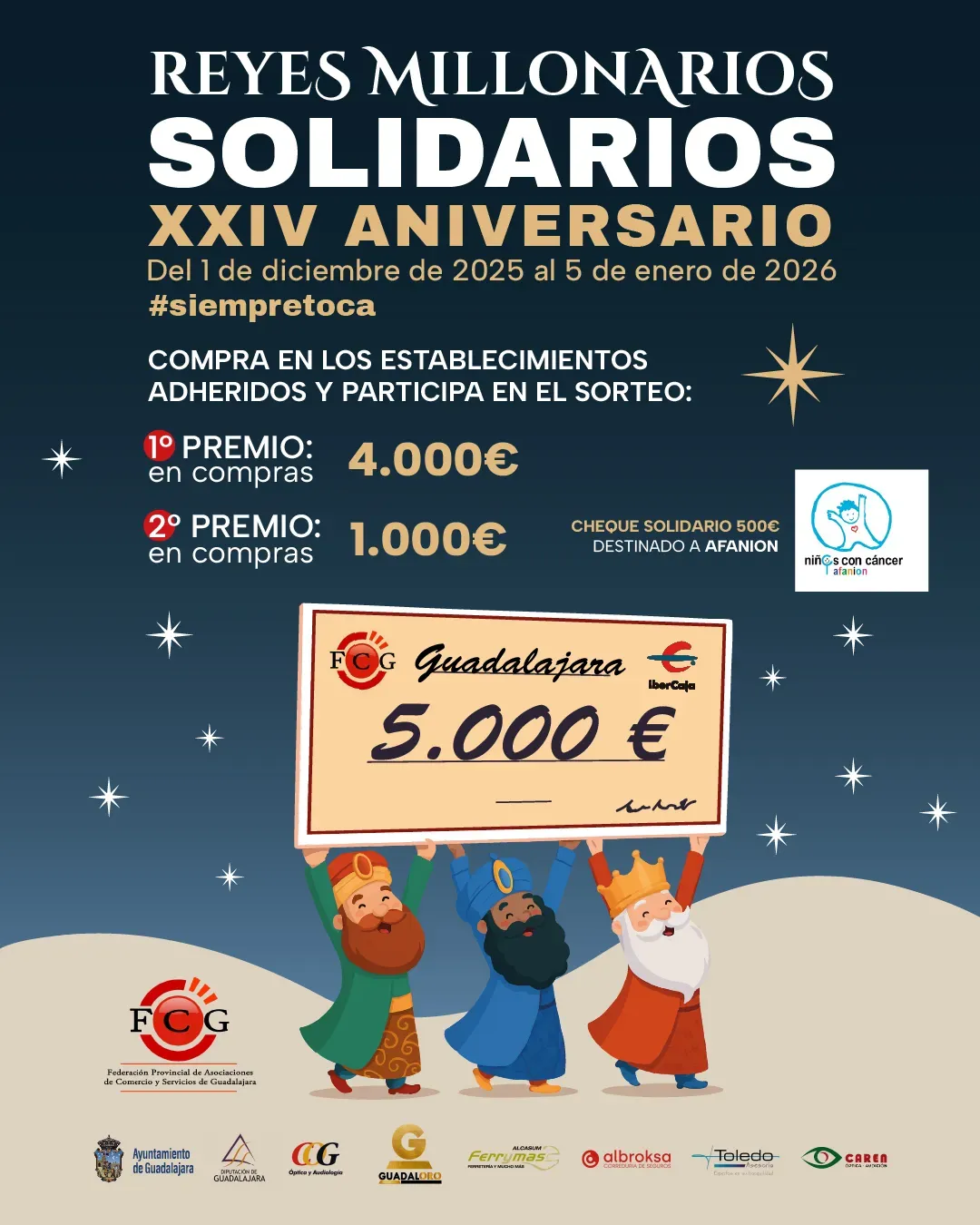 Reyes Millonarios Solidarios 2025: Impulsa el comercio local, apoya a Afanion y gana premios